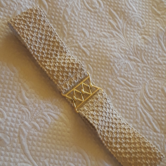 Vintage Accessories - Vintage cream colored belt